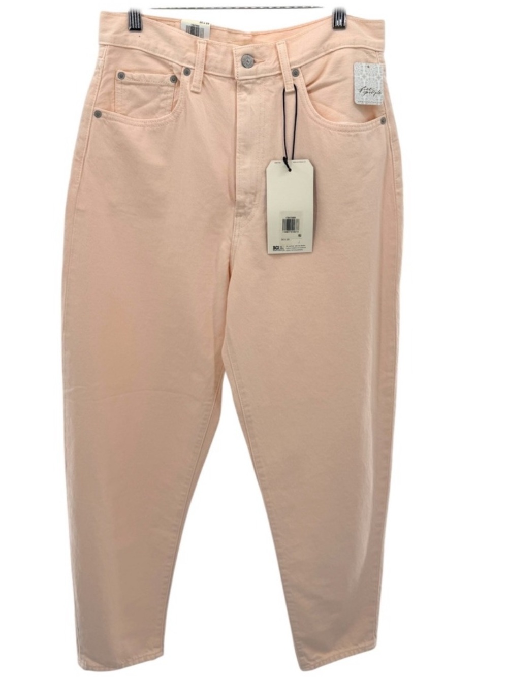 Free People High Rise Loose Taper Pink Levi’s Premium Jeans NWT